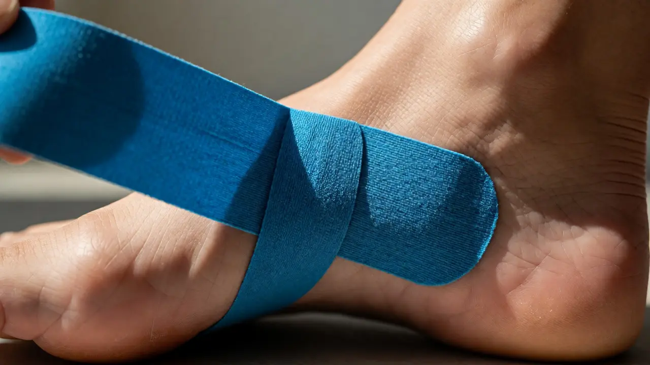 Aplikace kinesio tejpů na nohu